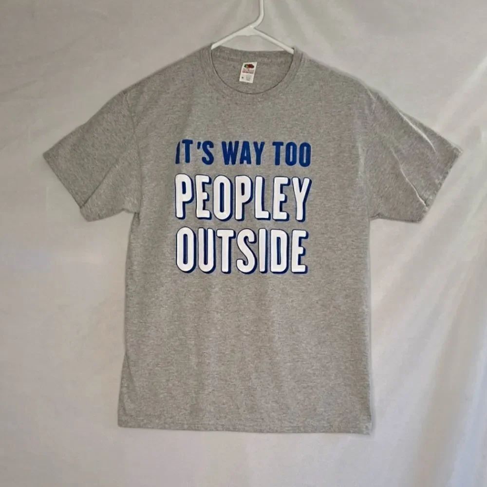 Fruit of the Loom Statement Tee Grey Blue White Medium